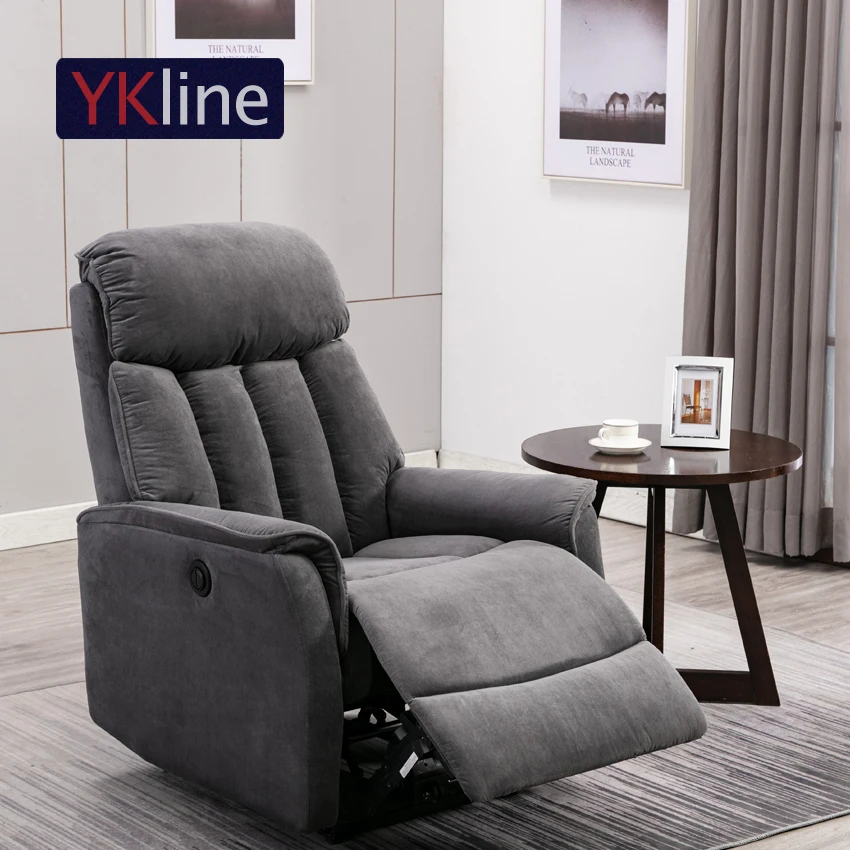 Upholstered Fabric Manual Recliner Chair with Padded Seat Backrest
