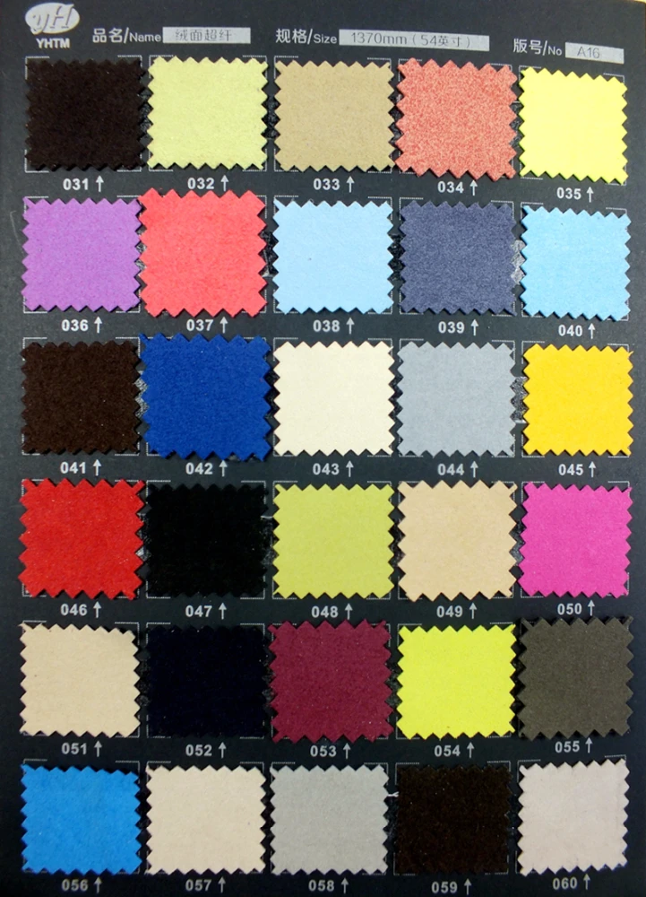 Newly design nonwoven synthetic leather microfiber coloful suede leather faux suede leather for decorative