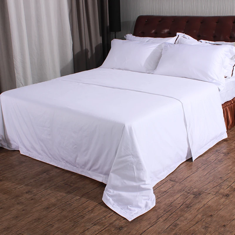 200 Thread Count Organic Egyptian Cotton Fabric bed linen flat bed sheet set
