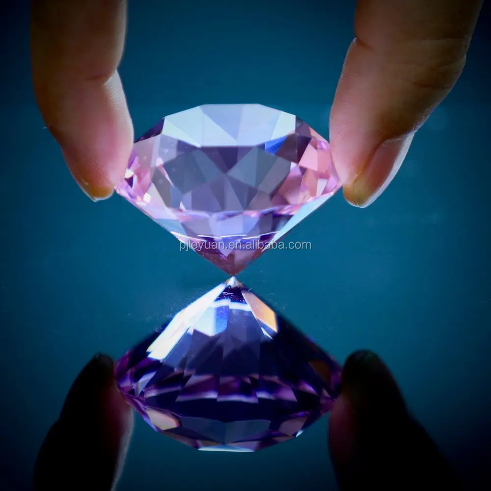 Wholesale colorful custom crystal glass diamond ornaments paperweight