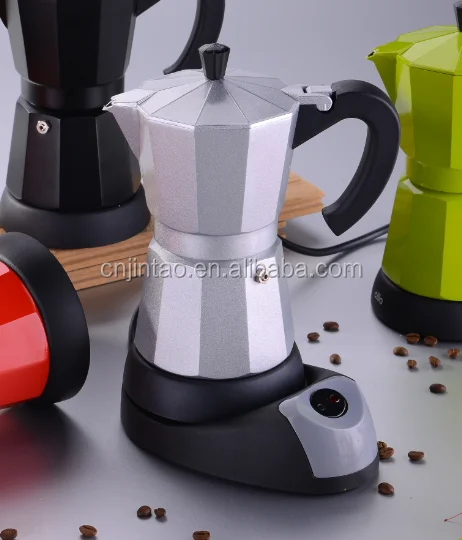 
JK41401(221) All Aluminum Ten horns colorful Electric espresso coffee maker 