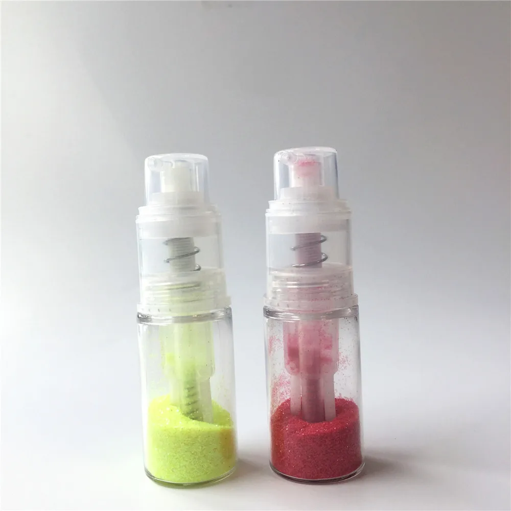14ml Refillable white PET baby powder spray pump plastic bottle for powder