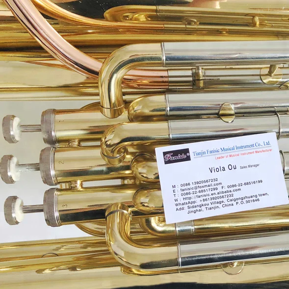 bb key lacquer finish yellow brass piston 3 tuba