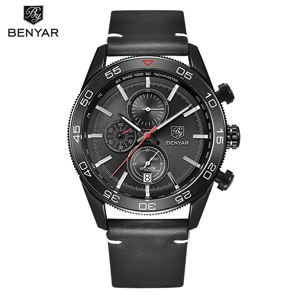 
BENYAR 5106 Regal Watches Three Small Dial Working Watch Men Chronograph 
