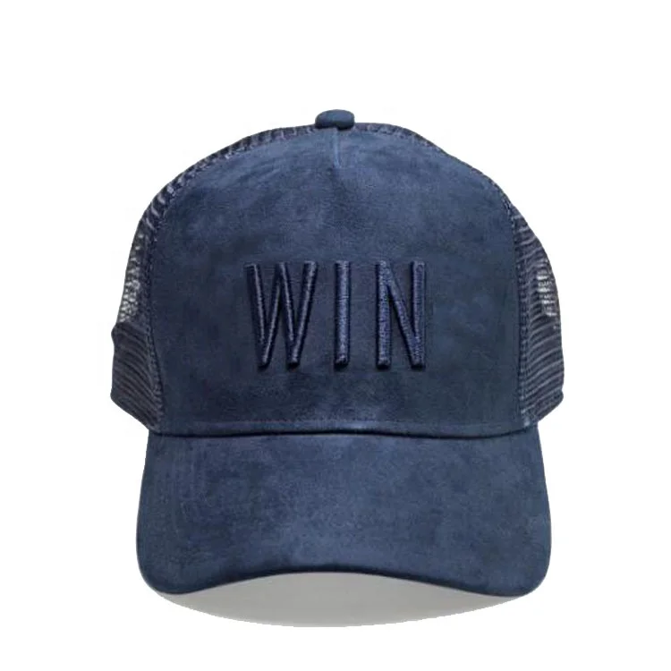 Hot sales 3D embroidery Custom suede mesh trucker hat