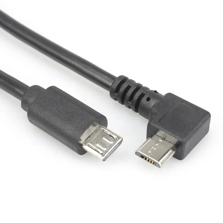 Переходник Micro USB B «папа» под прямым углом, OTG-кабель, USB-адаптеры на ходу