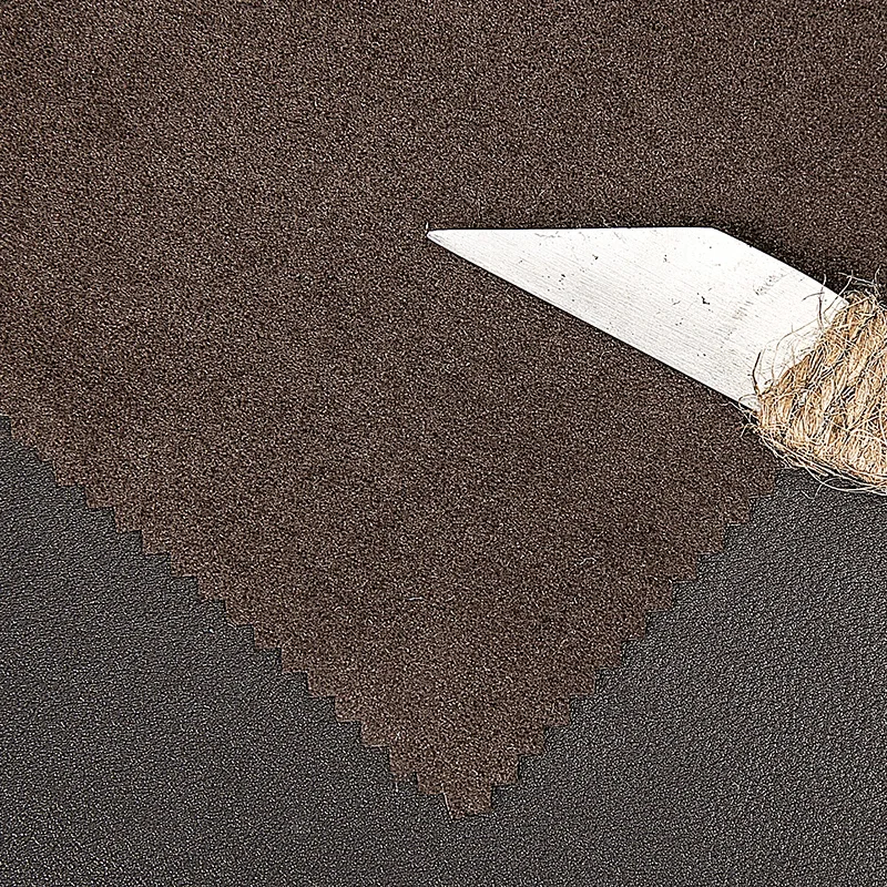 
Direct Sale PU Faux Non Woven Suede Microfiber Leather 