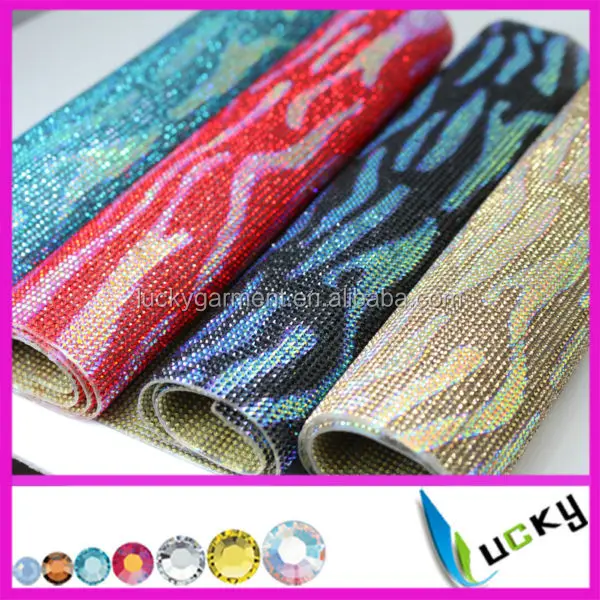 hot fix rhinestone sheet leopard print super closed with A grade quality crystal