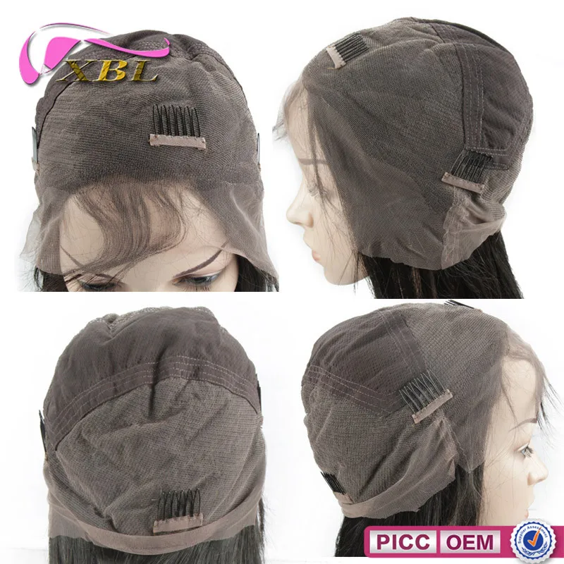 XBL Hair New Arrival Deep Wave Human Hair Virgin Brazilian Full Lace Wig With Baby Hair