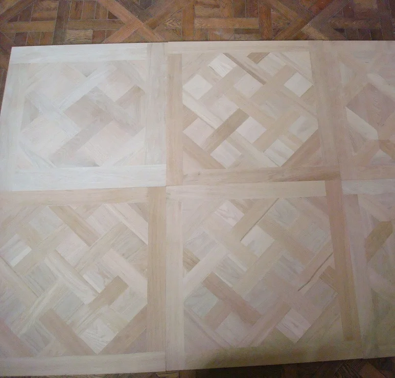 Raw Unfinished White Oak Versailles Solid Oak Parquet