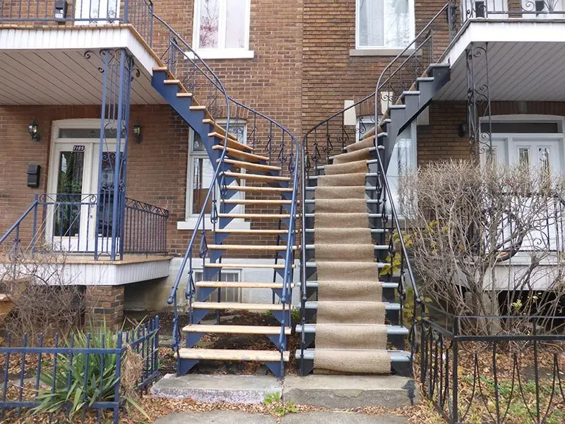 
Spiral/straight prefabricated exterior stairs metal good prices for external stairs 