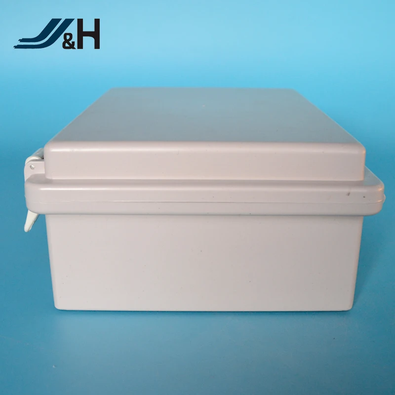 JHASB288 IP65 Plastic Waterproof Hinged Plastic Battery Distribution Lock Box Junction Box For Solar Panel