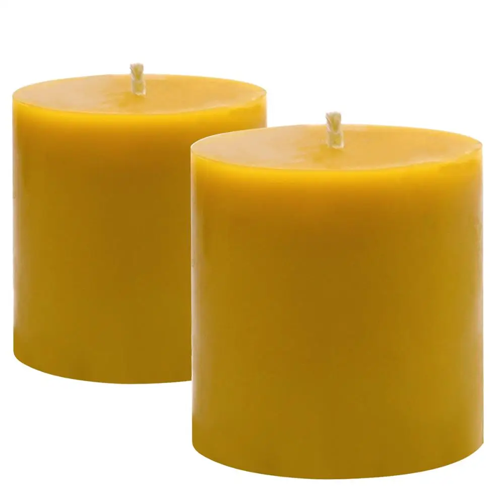 
100% pure natural beeswax pillar candle 