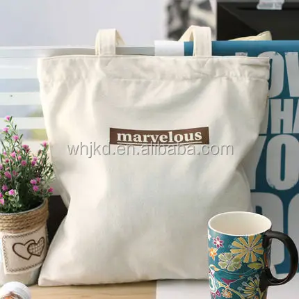 Plain Tote Bag Cotton Canvas With Logo Printing
