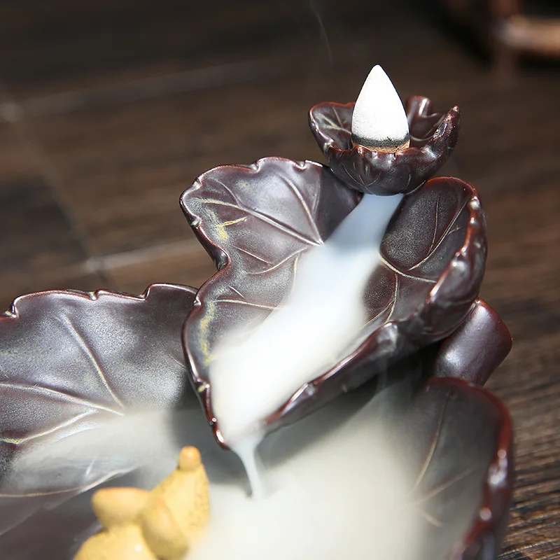 
APHACATOP Creative CERAMIC tree motif smoke backflow STONE CENSER GIFTS Incense Holder 