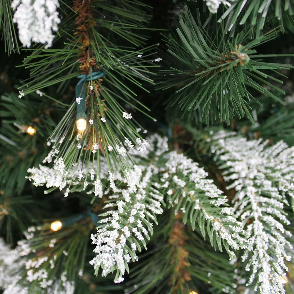 LED Lighted Artificial Christmas snowing christmas tree, pre lit christmas tree, pe christmas tree