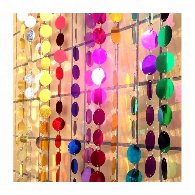 
Hot selling fashional PVC sequin bead curtain shop decoration 