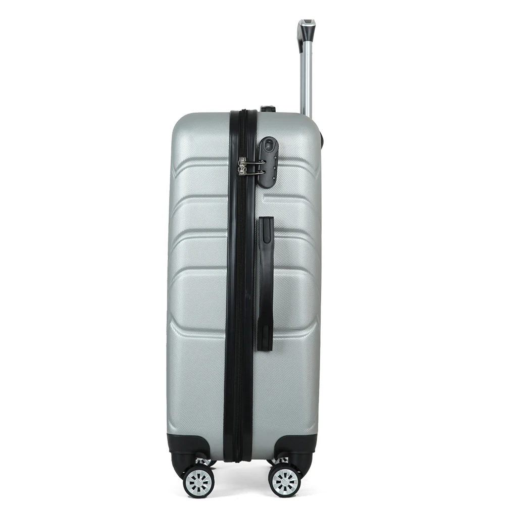 3 PCS Set Red ABS Trolley Case Fashion Zipper Suitcase Travel Bags with 20'24' 28' Luggage sets