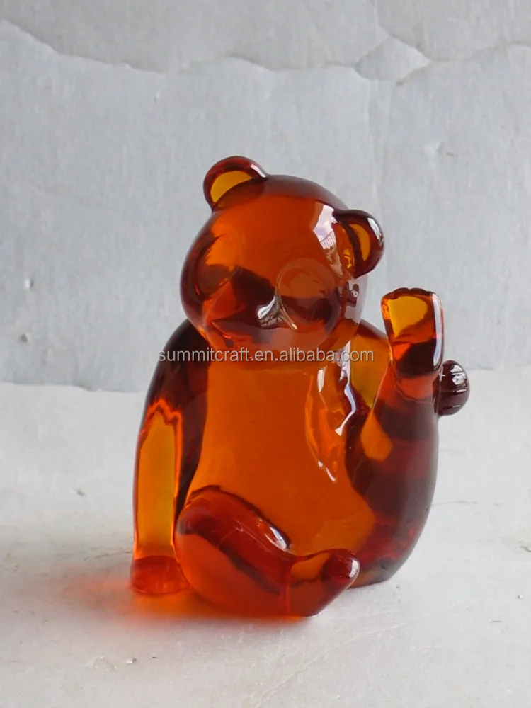 
Quality clear resin epoxy resin casting red heart shape decor wedding souvenir 