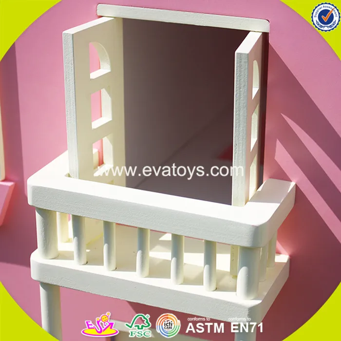 Лучший дизайн игрушки для розового домика деревянный кукольный домик высокое качество девочек W06A020