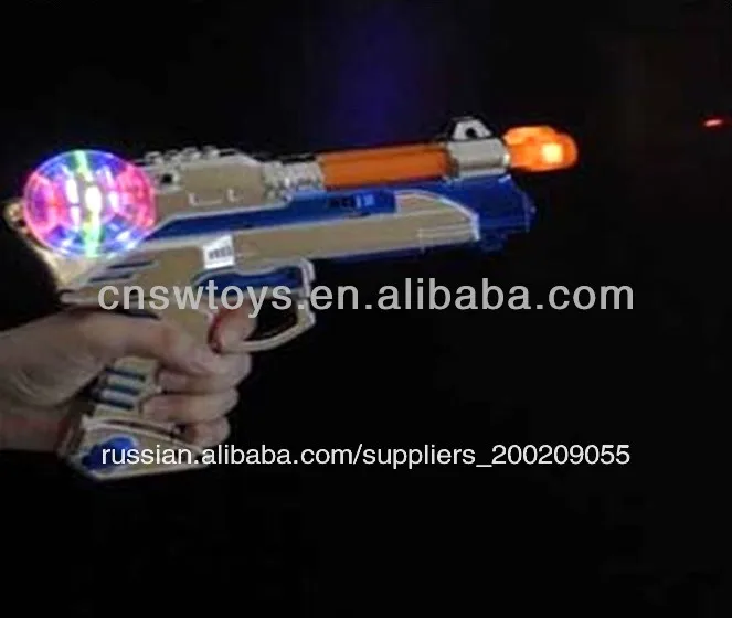 Magic spinning gun special fx blaster led flash toy gun sci-fi