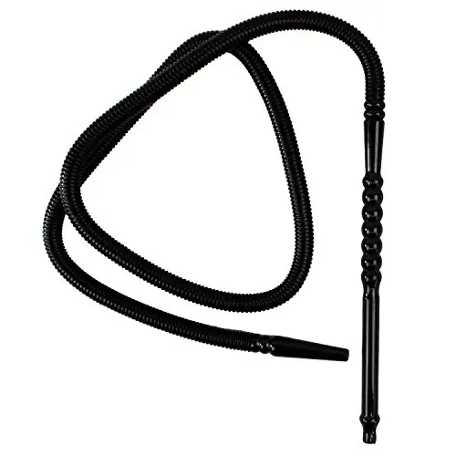 Cheap Food Grade Colorful One Time Use Disposable Plastic Black Shisha Pipe Hookah Hose