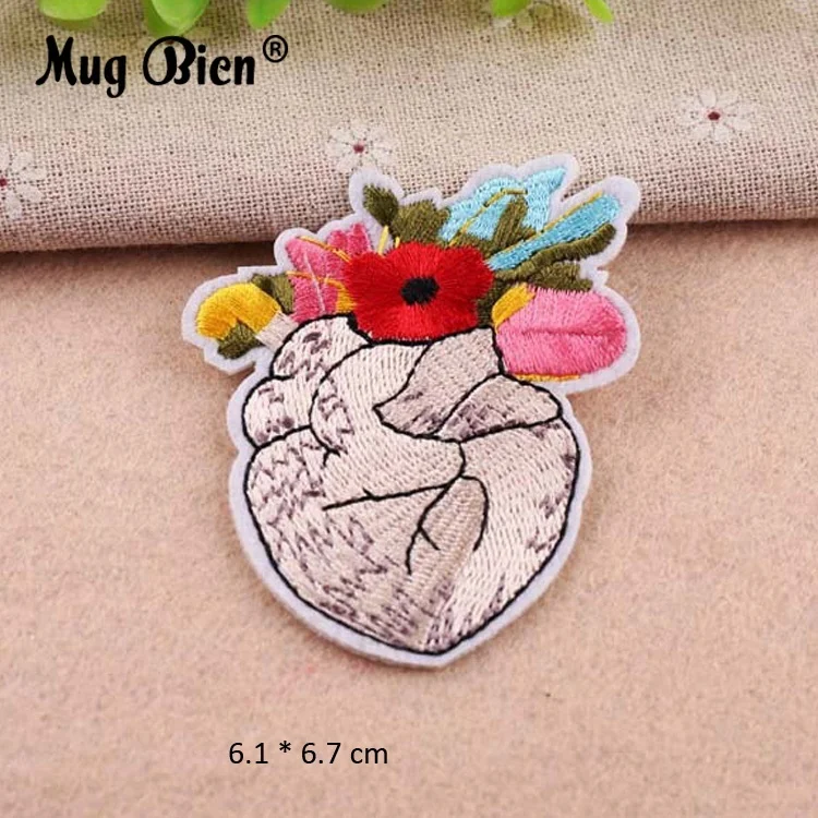 Colorful Sun Heart Mushroom Garment Bag Embroidery Badge Patches