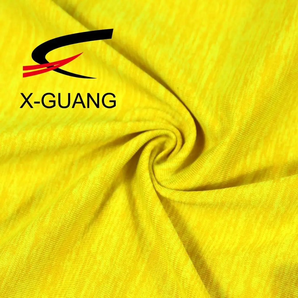 Outdoors Resistant Anti-uv Antibacterial Space Dye Sport Knit Fabric For Yoga Running Tshirt