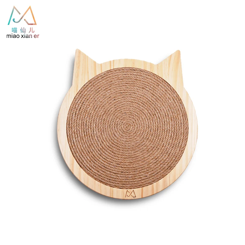 Cat Scratching Plate Claw Sisal Grasping Pad Solid Wood Wear-resistant Sofa Anti-cat Catching Toy Cat Itching Pet Supplies
