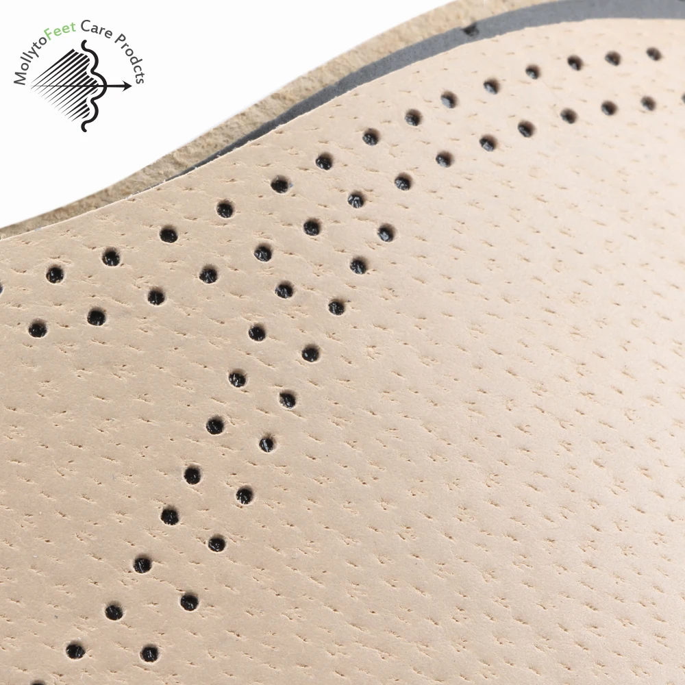 Mollyto TOP Layer Pigskin Genuine Leather Material Comfortable Natural Shoe Insoles