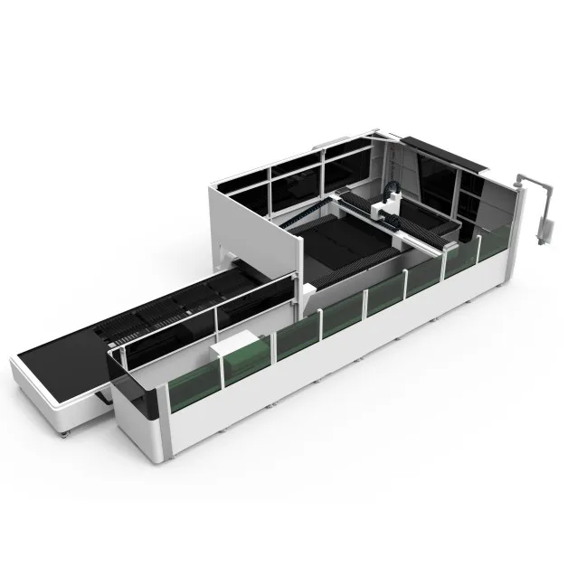 PT Series steel tube and flat cutting fiber machine cnc low price