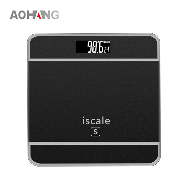Professional OEM 2*AAA Batteries 180kg 396lb Household Lcd Display Bathroom Digital Weighing Scale For Body