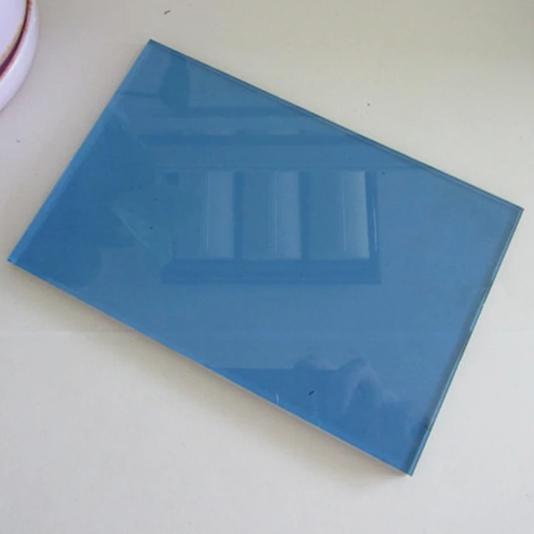 Профессиональный производитель цветное стекло 5 мм светоотражающее синее затемненное закаленное для