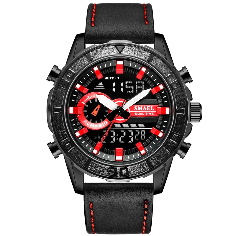 
smael 1411 japan movt analog digital alloy men watch 