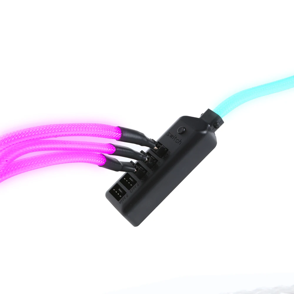 RGB PWM разделитель вентилятора ПК ЦП охлаждающий вентилятор втулка Кабельный адаптер от 1 до 5 конвертер рукав корпус для настольного компьютера ATX