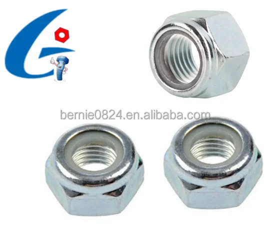 Стопорная гайка из стали и нейлона с цинковым покрытием 3/8-16 класса 5