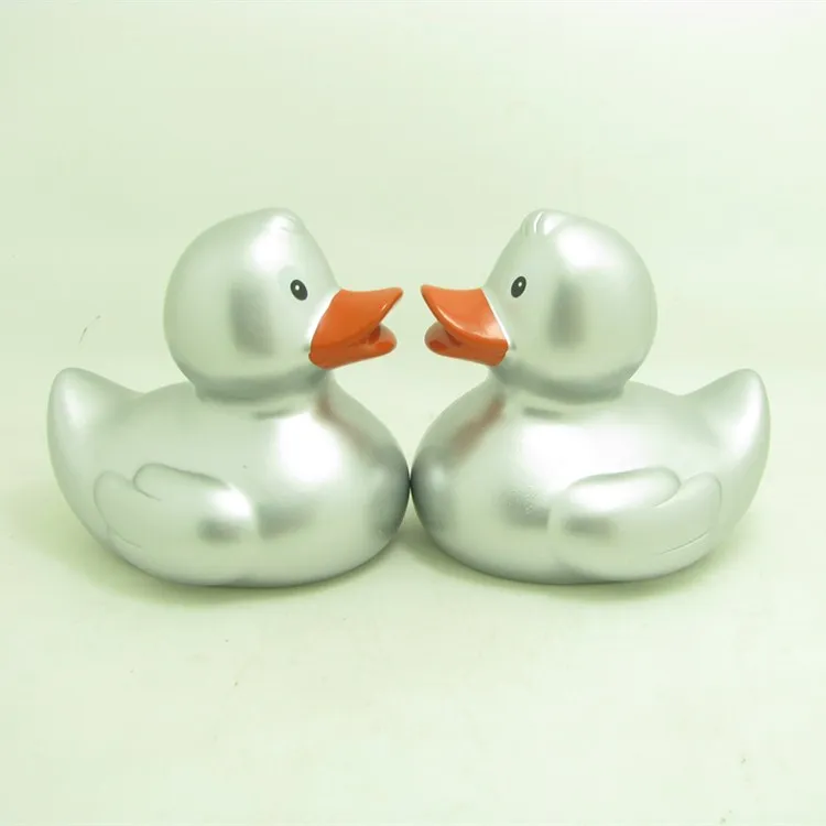 Special Golden silver metallic Rubber Duck Custom Color Painted Duck