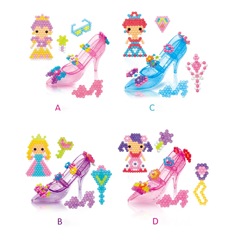 
JanDoon хит продаж, серия обуви с кристаллами, образовательные игрушки, DIY Набор плавленых бусин Aqua 