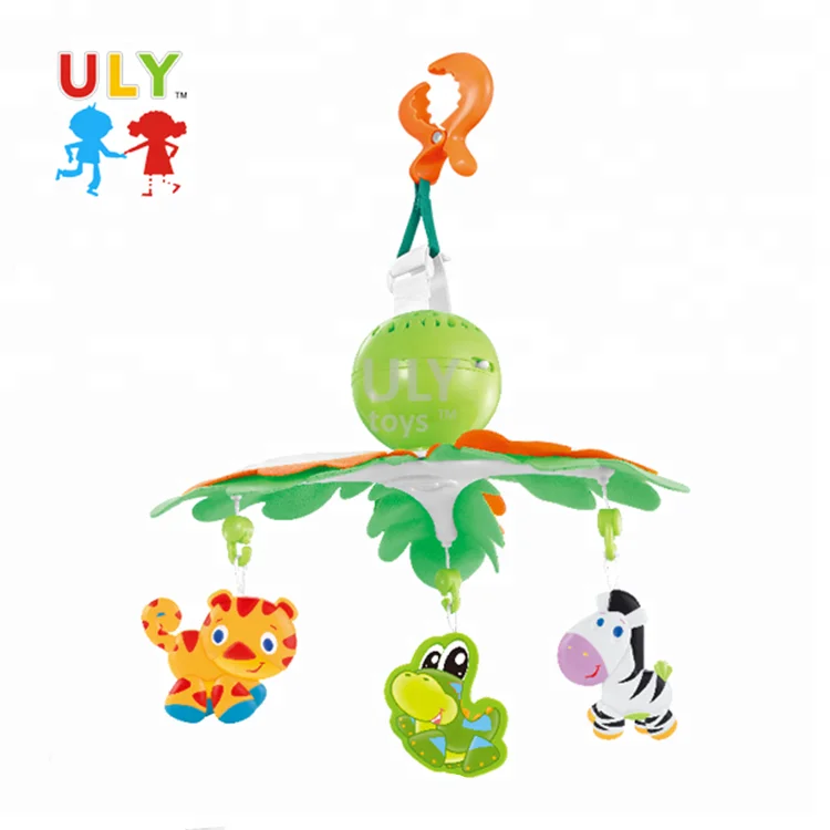EN71 3 in 1 infant bed bell crib toys musical baby mobile
