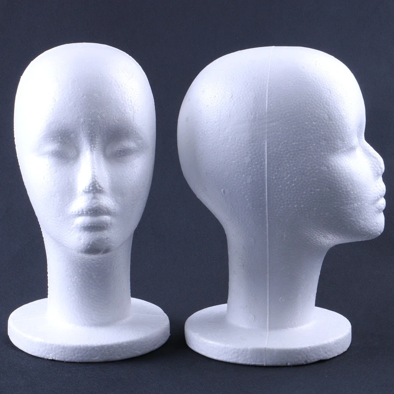 XUCHANG HARMONY White Hair Wigs Hats and Jewellery Display Styrofoam Mannequin Foam Head 1 to 2 Working Days