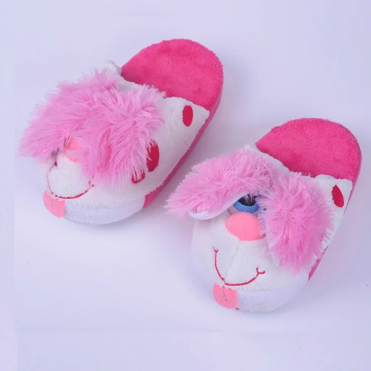 Hot Sale Animal Shaped Winter Warm Plush Women Home Slippers Eva Home Slippers