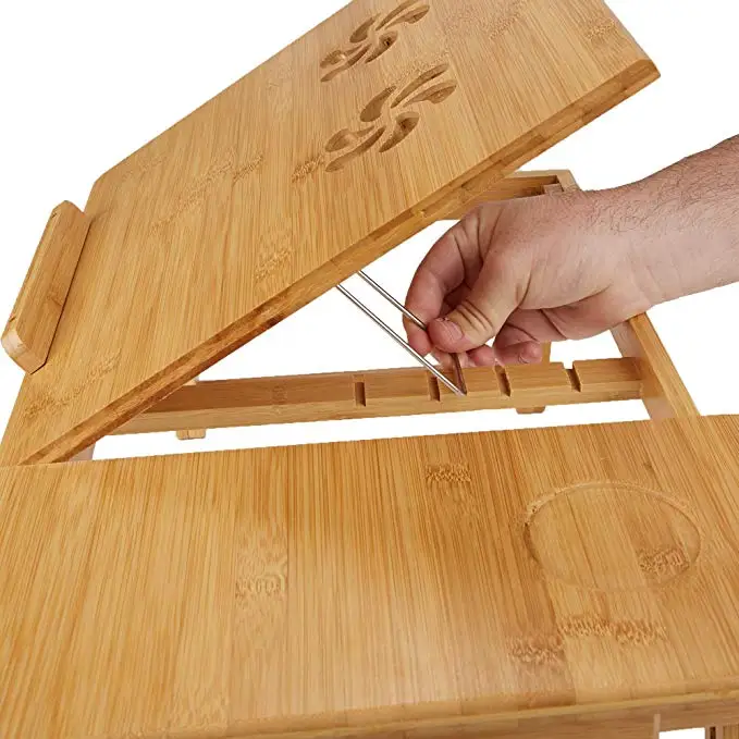 
Bamboo Stand Tilt Laptop Desk Wood 