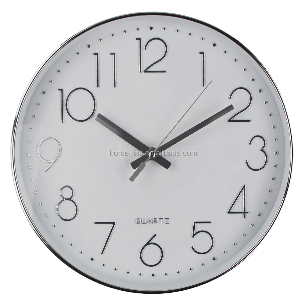 Rose Gold 3D Plastic Wall Clock for Home Living Room Decoration