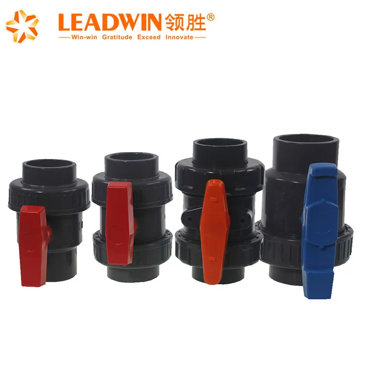 
Plastic Manufacturer Double union Plastic ball valve 