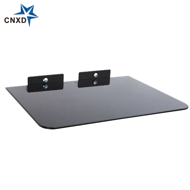Best Selling Tempered Glass Set Top Box TV DVD Stand Mount Wall Bracket with Shelves TV and DVD Wall Mount