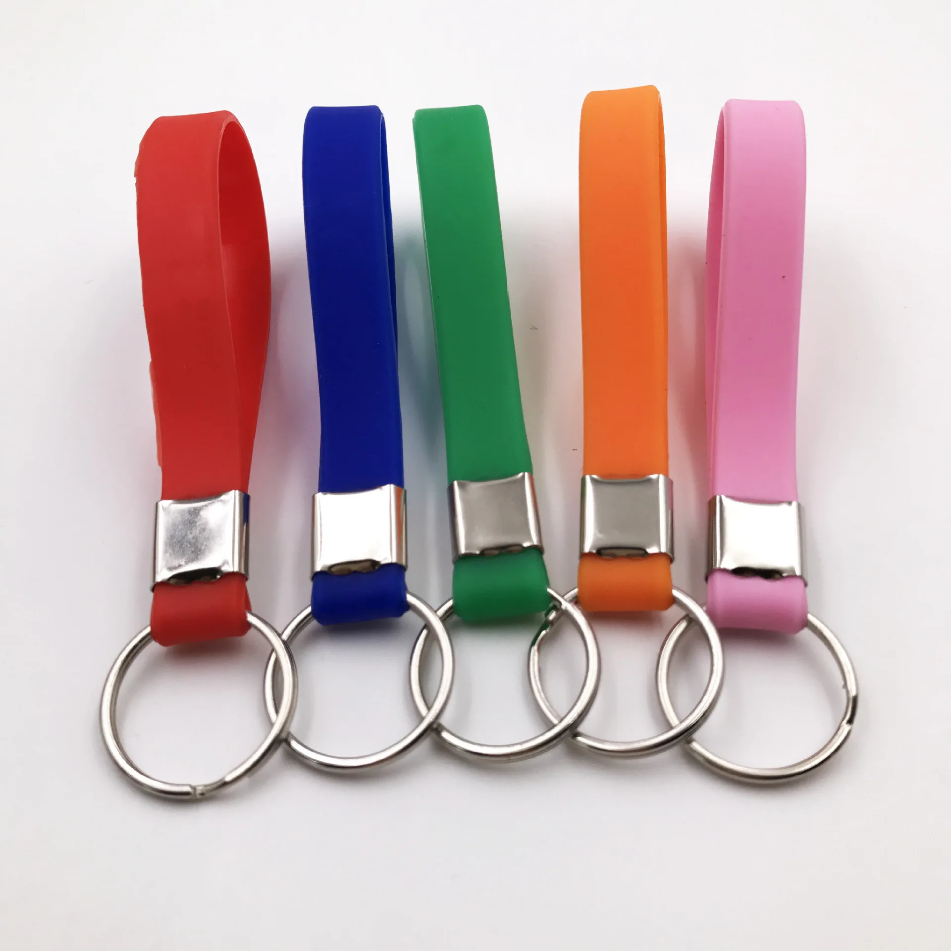 KEYRING Personalised custom Promotion Cheap Rubber wristband silicone bracelet keychain