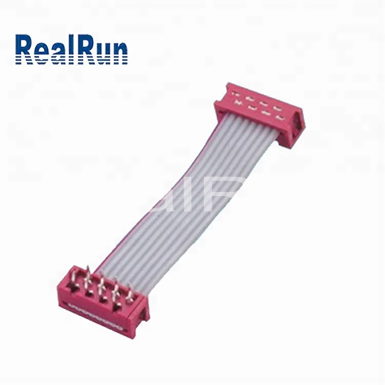 6 Pin Red IDC Connector Flat Cable