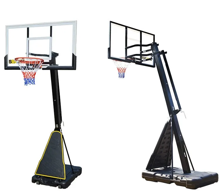 Portable  Stand With Custom Adjustable Acrylic  Backboard Professional Basketball Hoop Indoor For Sale Outdoor Dunk Manufacture