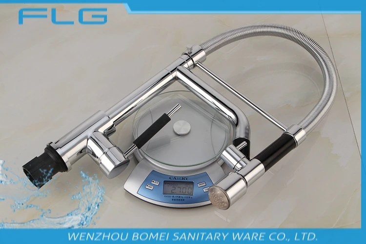 LED kitchen tap with spring spray kitchen sink tap sink mixer kitchen taps 3 way stopcock