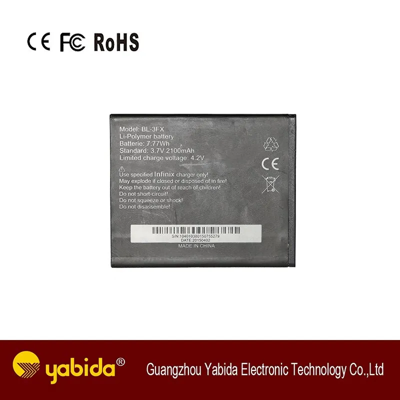 
Original 2100mAh mobile phone Li-Polymer battery for Infinix BL-3FX 